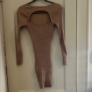 Ribbed Long Sleeve Bodycon Dress